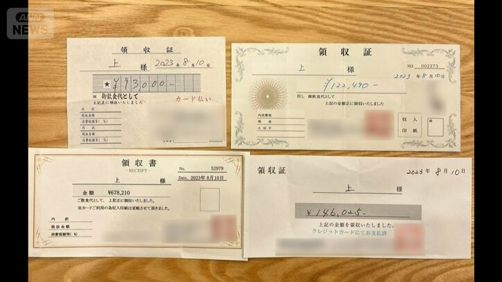 膨大に膨れ上がる接待の領収書