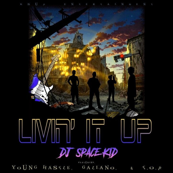 DJ SPACE KID、新曲『LIVIN' IT UP feat.YOUNG HASTLE,GALIANO & T.O.P.』をリリース & ショートアニメもスタート！