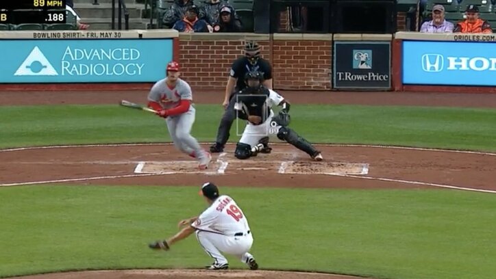 【写真・画像】菅野智之の魔球でヌートバーに“異変”「そらビビる」「ドン引き」エグい“絶妙スプリット”→空振り三振で様子がおかしくなる　1枚目