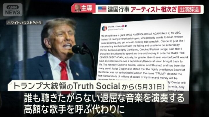 トランプ大統領のTruth Socialから