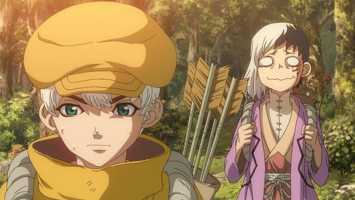 アニメ「Dr.STONE NEW WORLD」千空たちの通信が何者かに妨害される…第3話先行カット&あらすじ公開