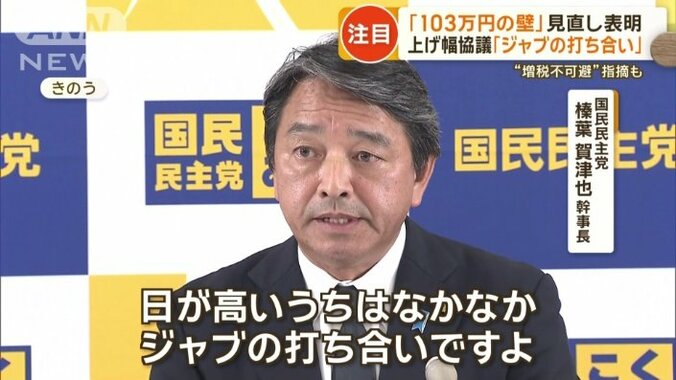 国民民主党　榛葉賀津也幹事長