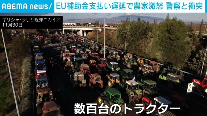 列をなすトラクター