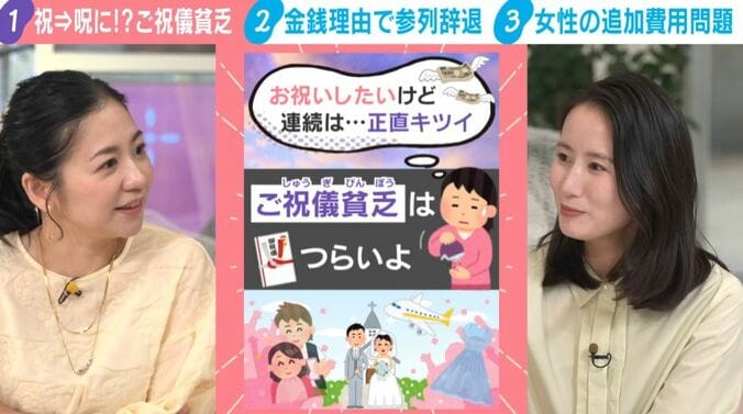 関根麻里、森川夕貴キャスター