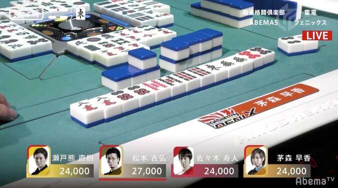 静かなる天才・茅森の倍満が炸裂！　内に秘めた闘志でファイナル進出を誓う／麻雀・大和証券Mリーグ 2枚目