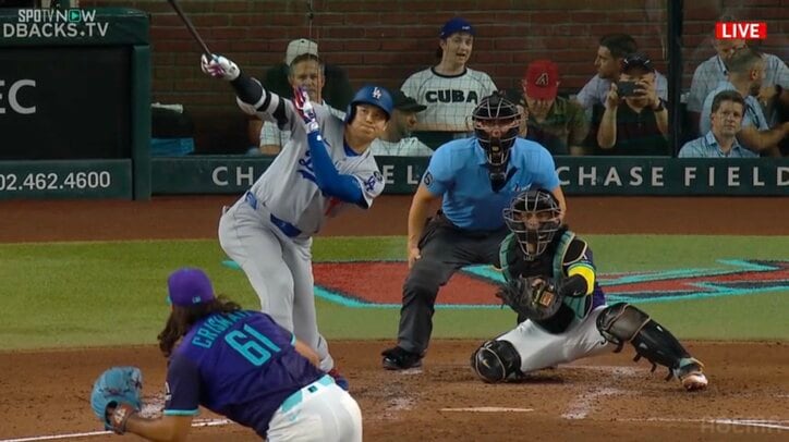 【映像】大谷、プール着弾54号アーチ→敵地で“MVPコール”