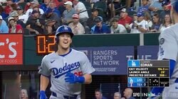 カーショーも大はしゃぎ！ 大谷翔平の“代役1番”、いきなり先頭打者弾でド軍ベンチがお祭り騒ぎ…SNSも沸騰