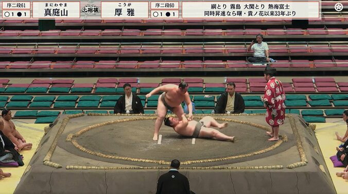 「すごい回転した」強烈な投げに力士が大回転 「ブレイキン」「氷の上みたいに」驚きの声 2枚目