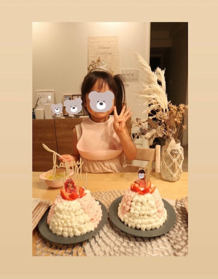 紺野あさ美、長女の誕生日に作ったプリンセスケーキを公開「凄い」「尊敬」の声