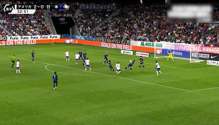 シュートが瀬古歩夢に当たってディフレクション