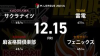 【中継】大和証券 Mリーグ サクラナイツvs麻雀格闘倶楽部vsフェニックスvs雷電