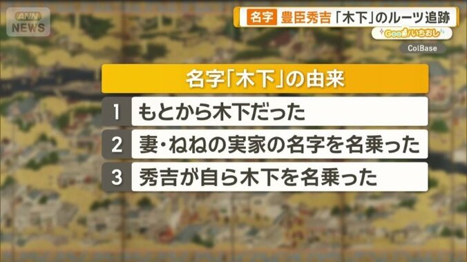 秀吉が最初に使った「木下」
