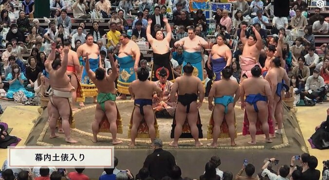 「この生物は何だ」伯乃富士、“異彩”を放つ化粧まわしに熱視線「おっちかわいい」 4枚目