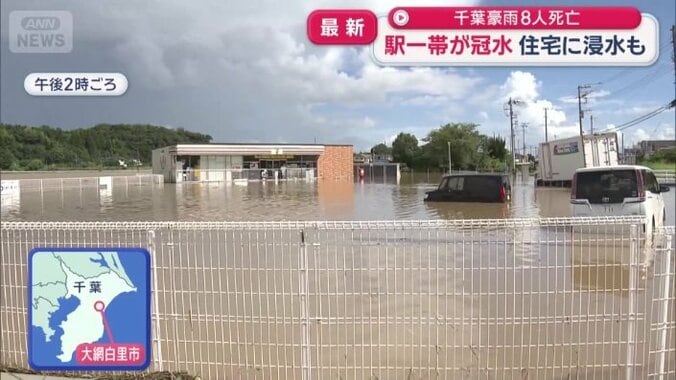 千葉・大網白里市のコンビニエンスストアの駐車場