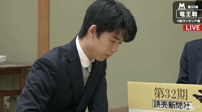 藤井聡太七段、年度勝率記録への挑戦、勝てば歴代トップに浮上　現在対局中／将棋・竜王戦4組ランキング戦 1枚目