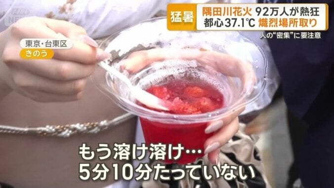 溶けたかき氷