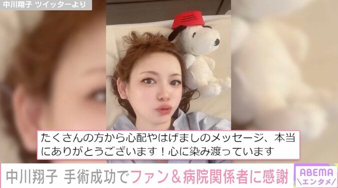 中川翔子、手術成功を報告「考えたくなかったけど芸能人生と今後の人生かかってた。もう大丈夫だ！」 1枚目