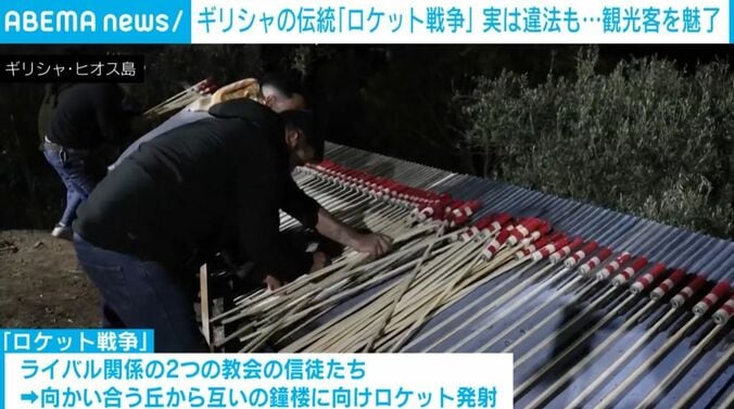 ロケットを準備する人ら