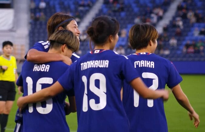 鮮烈弾！なでしこ逸材トリオの“超連携ゴール”が「美しすぎる」「これからの日本を象徴」松窪真心→谷川萌々子→藤野あおばの崩しが話題 5枚目