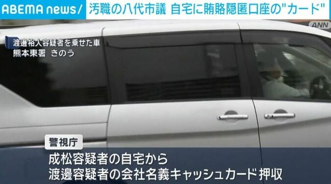 渡邊裕人容疑者を乗せた車