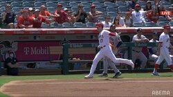 大谷翔平、6試合連続安打 俊足飛ばして一塁内野安打 本人もファンもみんなで「セーフ」