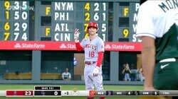 これでサイクル安打逃した？ 大谷翔平の同僚・モニアックが“ずっこけラン” チームメート爆笑の珍プレー