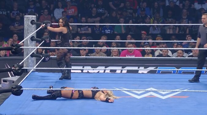 【映像】「ヒザが刺さった」女子レスラーが空中技“迎撃”で悶絶