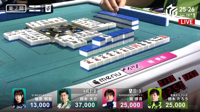 もはや回避不可能 堀慎吾、気配を消したダマテンからの満貫アガリ