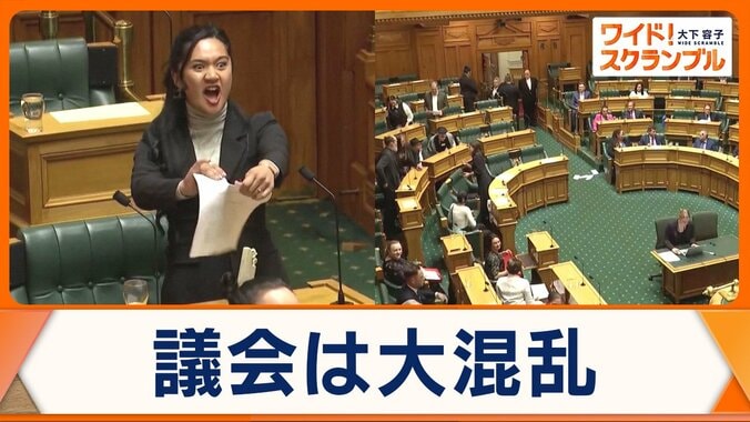 NZ議会で突然…女性議員が踊り出す　伝統的踊り「ハカ」で法案に抗議の理由とは？ 1枚目