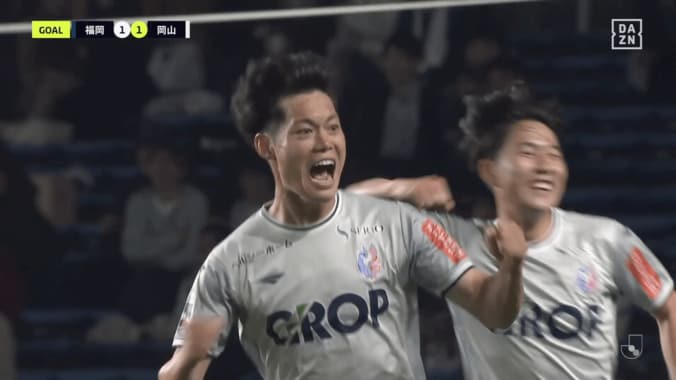 嘘だろ？ 絶品“ジャンピング海老反りヒール弾”がVAR取り消し…「ジーコみたいな幻のゴール…」「お祓いに行こう」「オフサイドなの？」岡山ファン悲鳴 2枚目