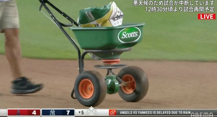 「まるで阪神園芸」ヤ軍本拠地のグランド整備にファンが反応 大谷降板後、2度の降雨中断を経て試合は現地時間23時30分に再開