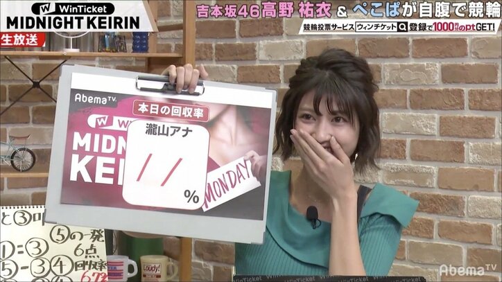 女子アナとの元NMN48同期対決は高野結衣が勝利も「とってもレベルの低い戦い」／ミッドナイト競輪