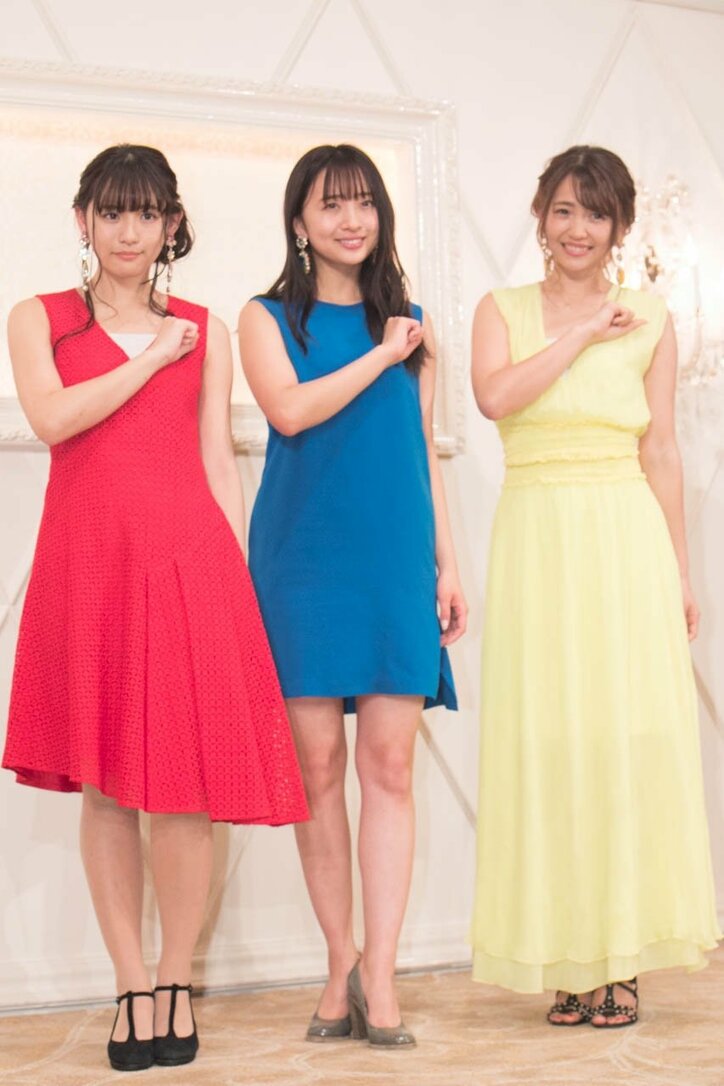 スパガ浅川梨奈・渡邉幸愛・志村理佳が初のイメージ作品をリリース、浅川は記者から”ライン”聞かれる