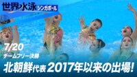 【映像】北朝鮮代表 見事なシンクロ率! 2017年のブダペスト以来の出場 チームフリー決勝