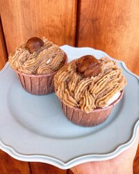 みきママ『100円ショップの甘栗でモンブランが4つできました！！』