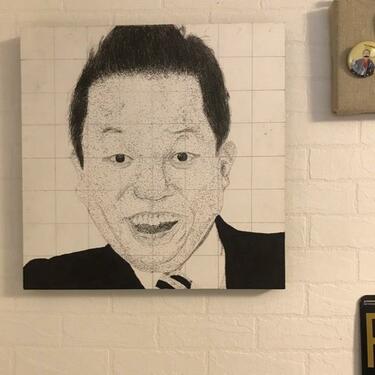 ダイアン・津田の妻、長男が作成した点描画を公開「上手」「センス