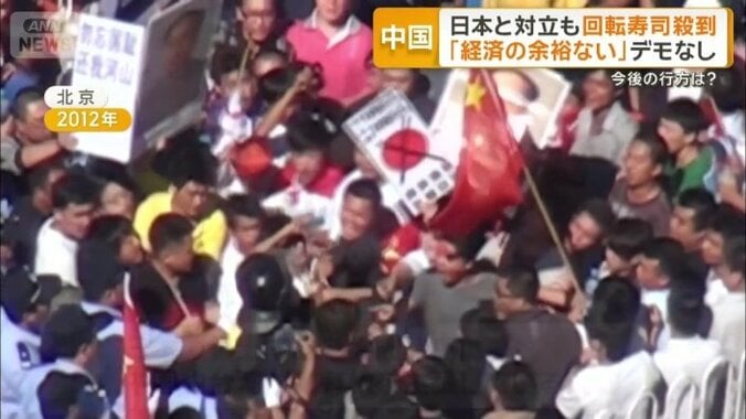 2012年の北京でのデモ