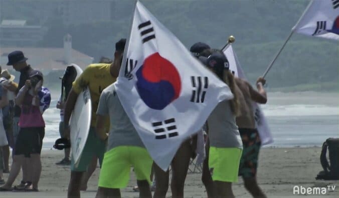 宮崎のサーフィン世界大会で「韓国がんばれ」　国際映像に韓国国旗で「日本に来てくれてありがとう」の声も 1枚目