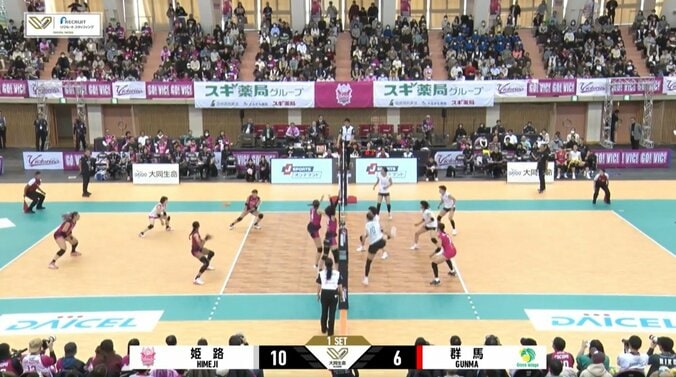 豪快なスパイクを叩き込んだロジャンスキ