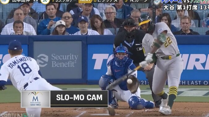 【写真・画像】何故、そこに投げた！？ 山本由伸、真ん中の速球で“まさかの光景”「エグいな」 打者が混乱… 振り遅れて“空振り三振”「この球速差は打てない」　1枚目