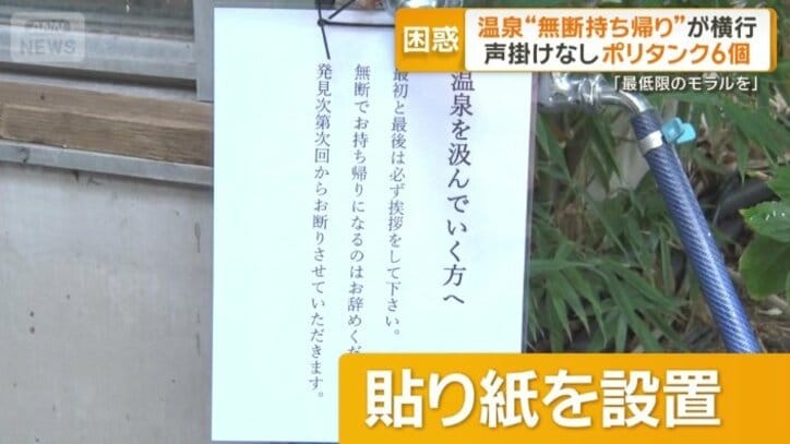 貼り紙を設置