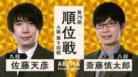 第79期 順位戦 A級 第9回戦 佐藤天彦九段 対 斎藤慎太郎八段