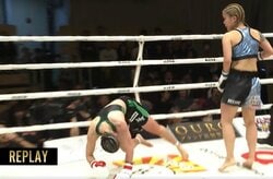 女子キック、デビュー戦で衝撃KO 戦慄ミドルで大の字に…「男でも倒れる」完全決着に騒然