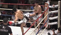 「バックスピン＆バックブロー」衝撃コンボ、“時間差”ダウンに騒然！ 生意気な挑戦者を一蹴した王者に驚嘆の声