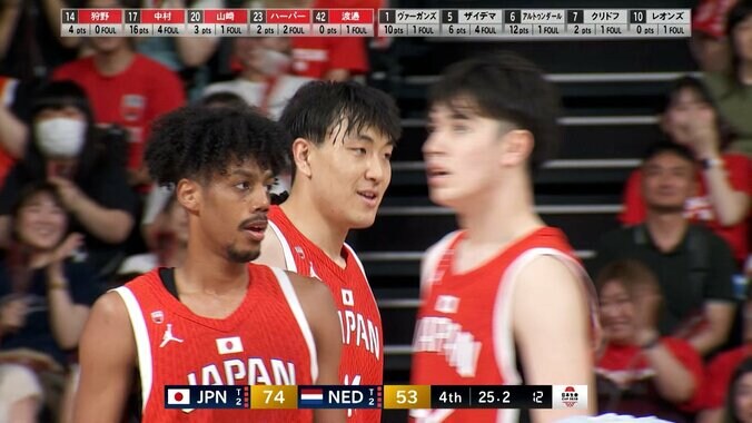 赤木剛憲かよ！ 208cm・105kg新星の“連続ハエ叩き”にアリーナ大熱狂「日本人センターでは異例」「選手も全員ブチ上がった」狩野富成が衝撃の日本代表デビュー 5枚目