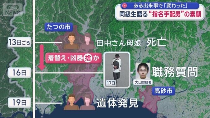防犯カメラの容疑者に血が付着した様子がない