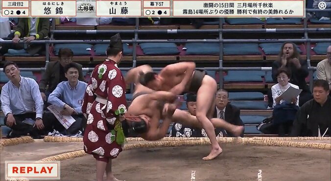 大相撲で「一本背負い決まった」「すんごい決まり手」細マッチョ力士、体重差を跳ね返す劇的決着に館内騒然 5枚目