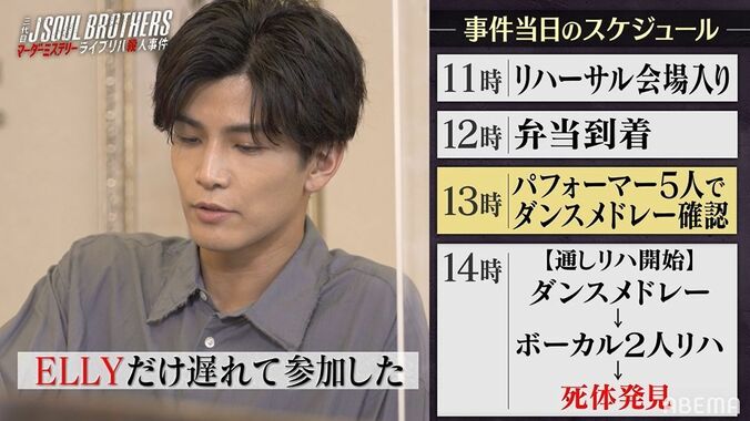 犯人は岩田剛典？登坂広臣は山下健二郎に「自首しろ」？！疑惑募る三代目JSBメンバー、一番怪しいのは？『マーダーミステリー ライブリハ殺人事件』 4枚目