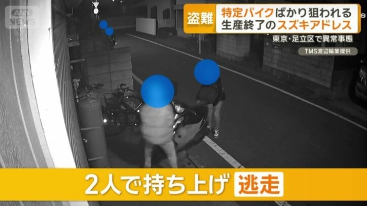 2人で持ち上げ逃走