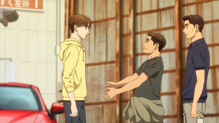 アニメ『MFゴースト』片桐夏向。相葉瞬、緒方、場面カット2